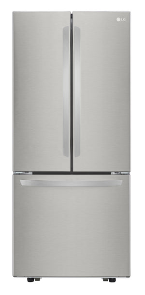 Réfrigérateur LG de 21,8 pi³ à portes françaises à congélateur inférieur - LRFNS2200S
