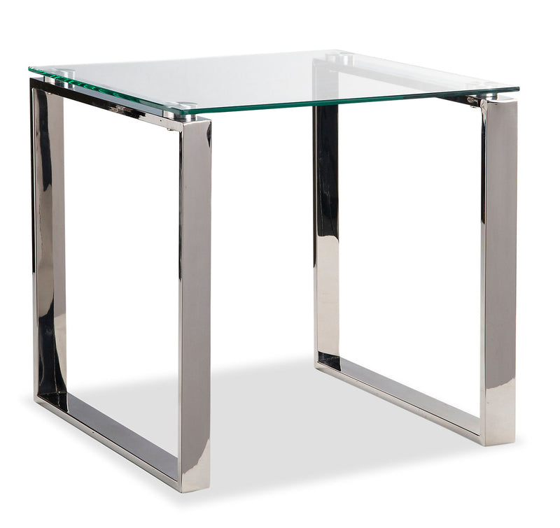 Metro End Table - {Modern} style End Table {Metal}, {Glass}