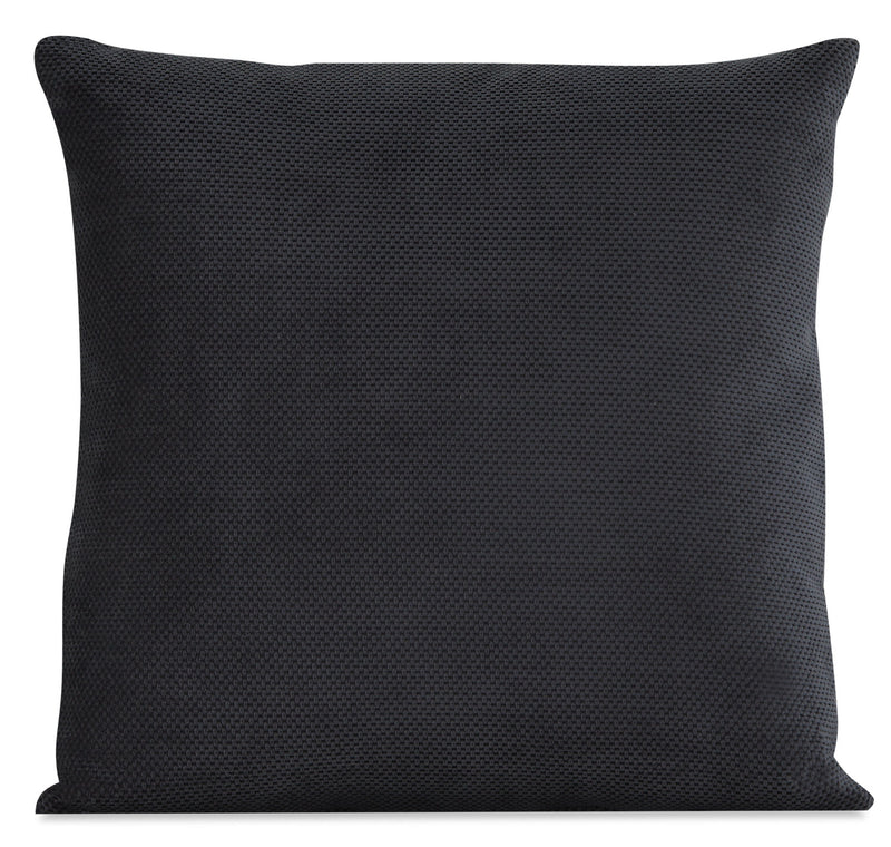 Textured Polyester Accent Pillow - Plush Navy