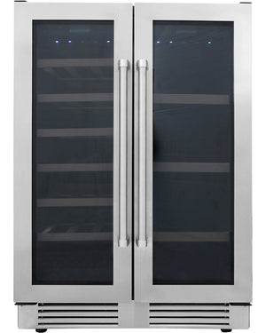 Réfrigérateur Thor de 5,2 pi³ et de 24 po à portes françaises - acier inoxydable - TBC2401DI