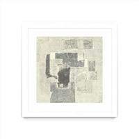 Œuvre d’art murale encadrée blanche et mate « Camera Obscura » 30 x 30