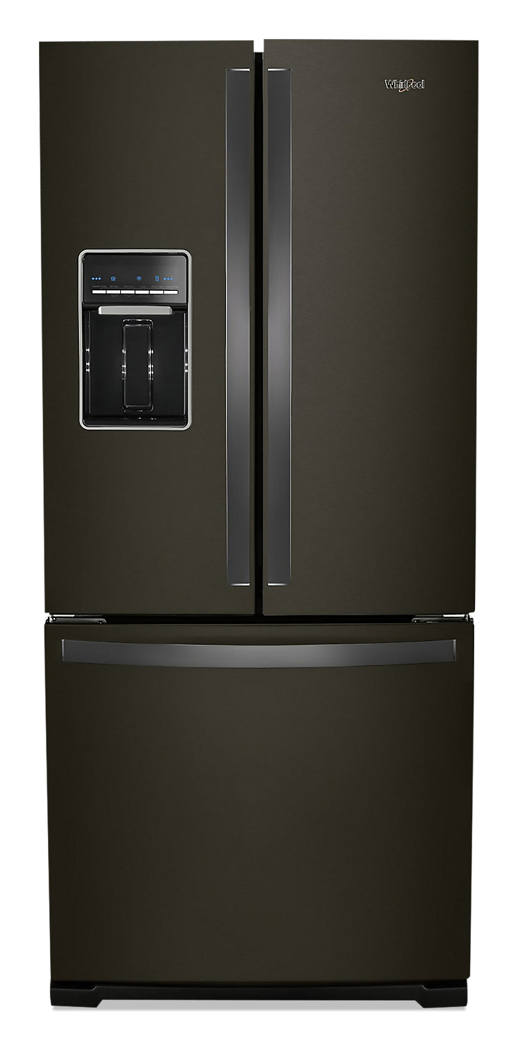 Whirlpool 20 Cu. Ft. French-Door Refrigerator - WRF560SEHV - Refrigerator in Fingerprint Resistant Black Stainless Steel