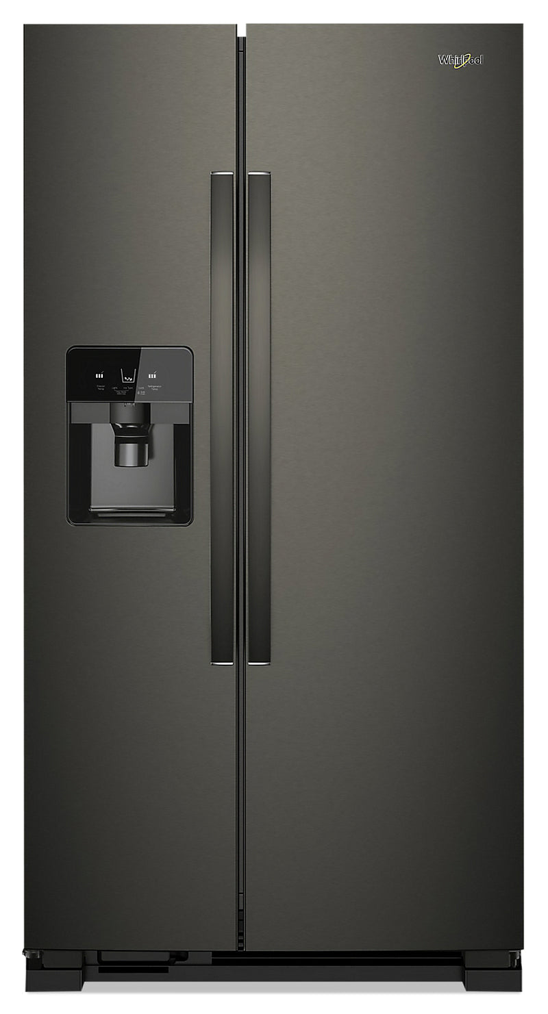 Whirlpool 21 Cu. Ft. Side-by-Side Refrigerator - WRS321SDHV - Refrigerator in Black Stainless Steel