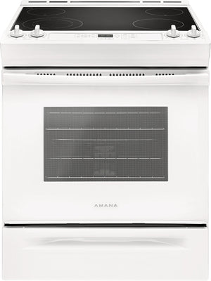 Cuisinière électrique à commandes frontales Amana – YAES6603SFW