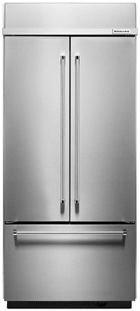 Réfrigérateur encastré KitchenAid de 28,8 pi³ à portes françaises - KBFN506ESS