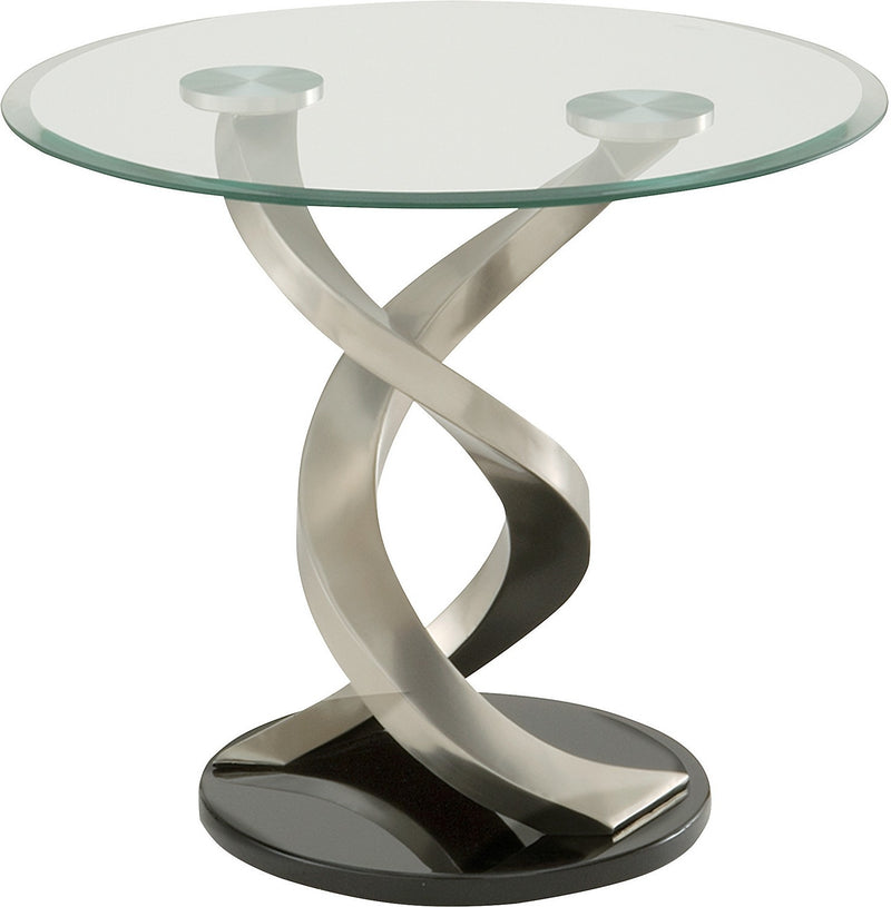 Trenton End Table - Modern style End Table Glass/Metal