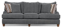 Grand sofa-lit Putty en chenille - gris