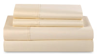  Ensemble de draps Hyper-Cotton BEDGEARMD 4 pièces pour lit double - CHampagne 