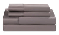 Ensemble de draps Hyper-Cotton BEDGEARMD 4 pièces pour très grand lit - gris