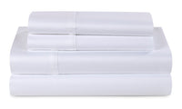 Ensemble de draps Hyper-CottonMC BedgearMC pour lit double - blanc optique