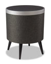 Table d'appoint intelligente à chargement sans fil Qi de Koble Zain avec haut-parleurs Bluetooth - Noir et argent