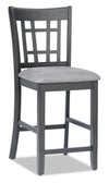 Chaise de salle à manger Dena de hauteur comptoir - gris-brun