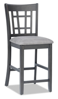  Chaise de salle à manger Dena de hauteur comptoir - gris-brun 