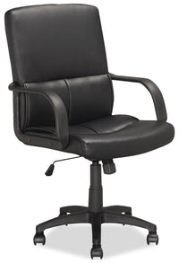 Chaise de direction Dunham en similicuir noir