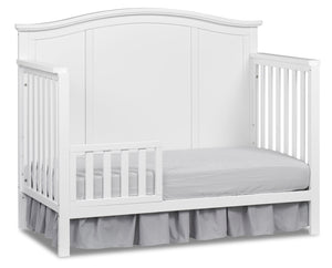 Ensemble lit de bébé et lit double Emerson convertible 4 en 1 avec trousse de conversion avec de garde-corps - blanc