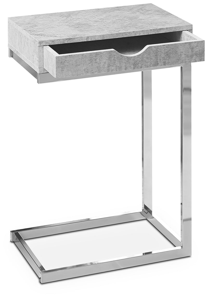 Banda Accent Table - Modern style End Table in Light Grey