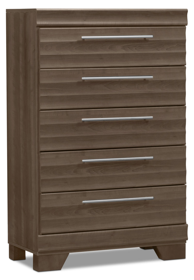 Olivia Chest – Grey - Modern style Chest in Grey Engineered Wood and Laminate Veneers