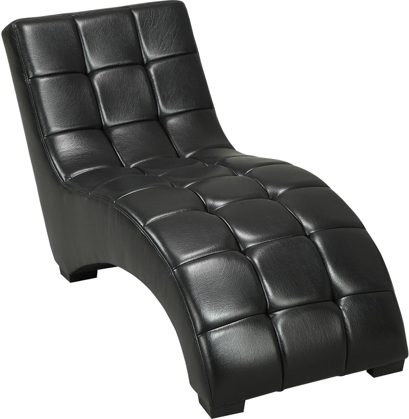 Icon Curved Black Chaise - Modern style Chaise in Black