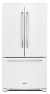 Réfrigérateur KitchenAid de 20 pi3 à portes françaises avec distributeur interne - blanc