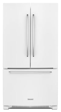 Réfrigérateur KitchenAid de 20 pi3 à portes françaises avec distributeur interne - KRFC300EWH