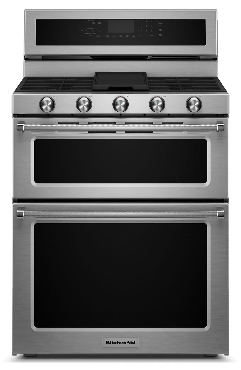 KitchenAid 6.0 Cu. Ft. Dual-Fuel Double-Oven Range - Stainless Steel - Dual Fuel Range in Stainless Steel