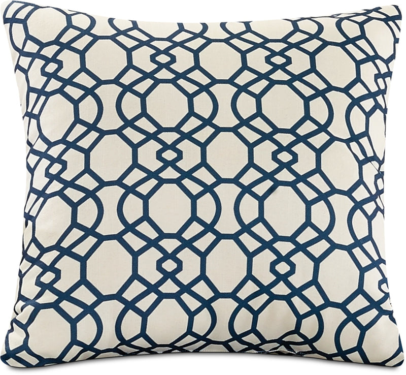 Trellis Accent Pillow – Dark Blue
