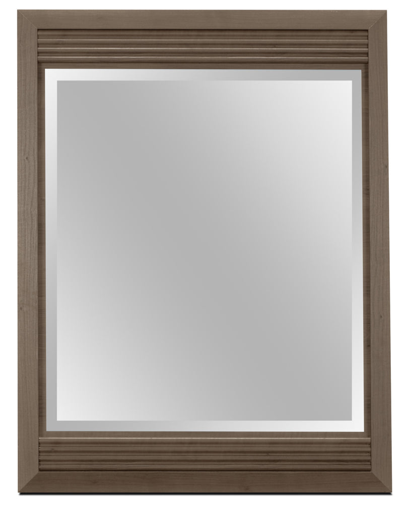 Olivia Mirror - Grey - Modern style Mirror in Grey Engineered Wood and Laminate Veneers