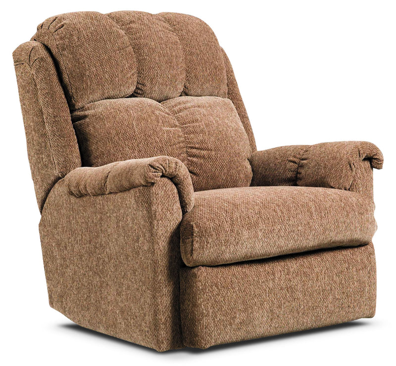 Brown Chenille Power Reclining Chair - Contemporary style Chair in Brown
