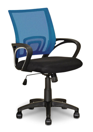 Chaise de bureau Loft en mailles - bleu pâle
