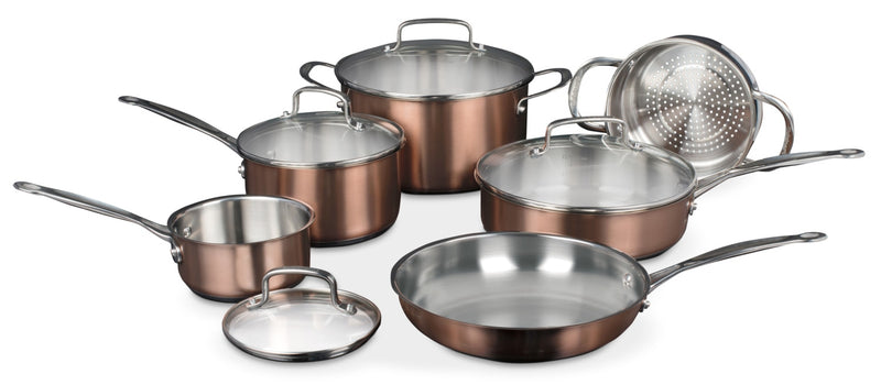 Cuisinart Classic Collection® 10-Piece Stainless Colour Series Cookware Set – Copper - Cookware in Copper