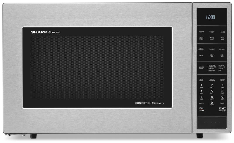 SHARP 1.5 Cu. Ft. Countertop or Built-In Convection Microwave Oven - SMC1585BS - Countertop Microwave with Child Lock in Stainless Steel