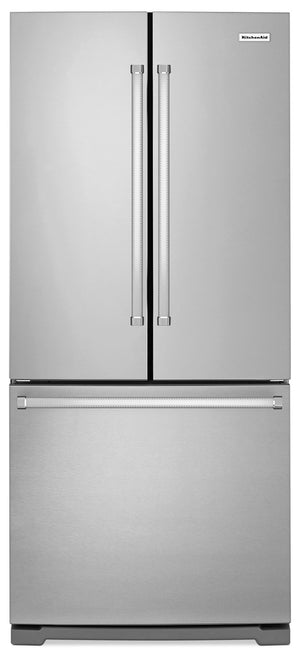 Réfrigérateur KitchenAid de 19,7 pi³ à portes françaises avec distributeur - acier inoxydable