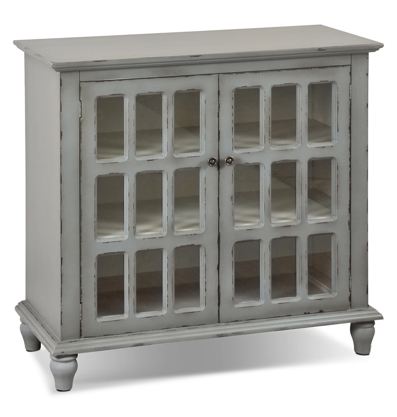 Bray Accent Cabinet - Antique Grey - Country style Accent Cabinet in Grey Wood