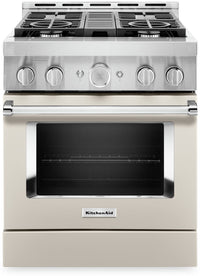  Cuisinière intelligente à gaz KitchenAid de 4,1 pi³ avec autonettoyage - lait frappé - KFGC500JMH