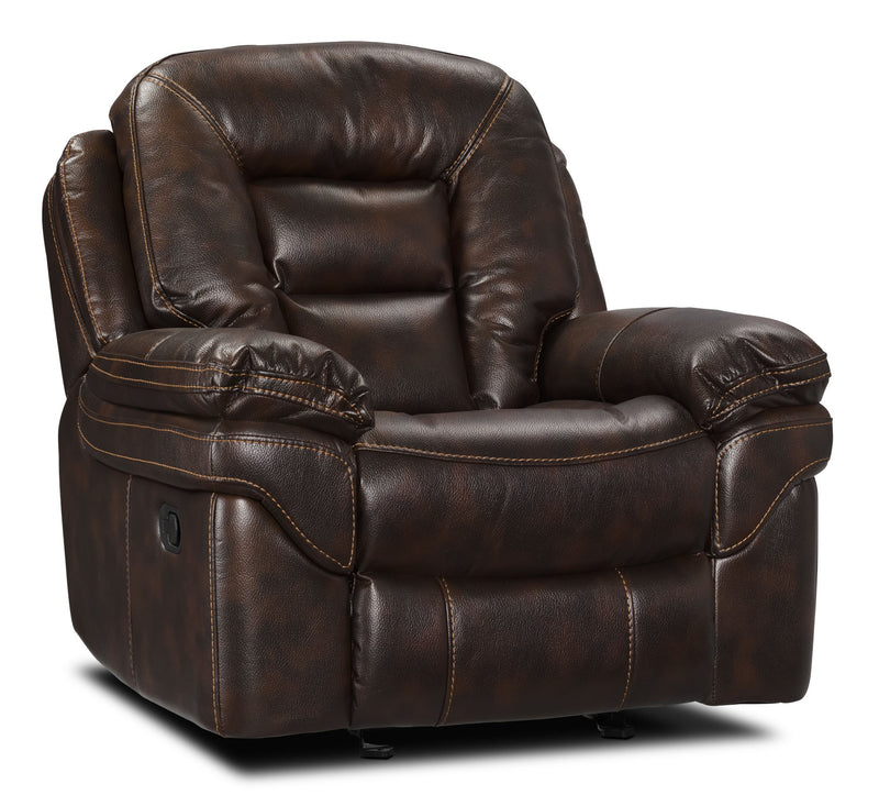 Leo Leathaire Recliner - Walnut - Contemporary style Chair in Walnut