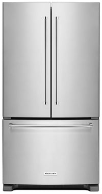 Réfrigérateur KitchenAid de 25 pi³ à portes françaises avec distributeur interne - KRFF305ESS