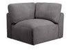 Fauteuil en coin Lotus en chenille - anthracite