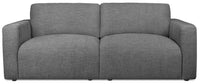  Sofa modulaire Lotus Kort & Co. de 89 po en tissu de chenille gris anthracite avec coussins en duvet et plumes