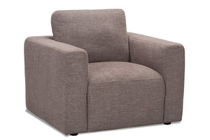 Fauteuil Lotus en chenille - café