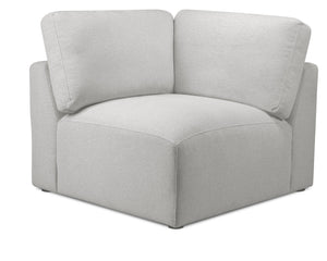 Fauteuil en coin Lotus en chenille - lin