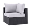 Fauteuil en coin Minnesota pour la terrasse - gris