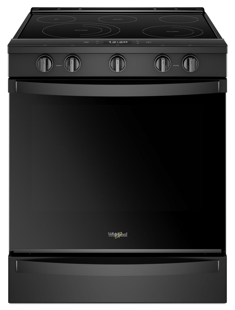 Whirlpool 6.4 Cu. Ft. Smart Slide-in Electric Range with Frozen Bake™ Technology - YWEE750H0HB - Electric Range in Black