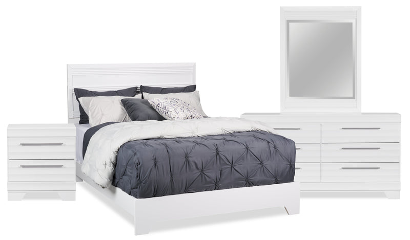 Olivia 6-Piece Queen Bedroom Package - White