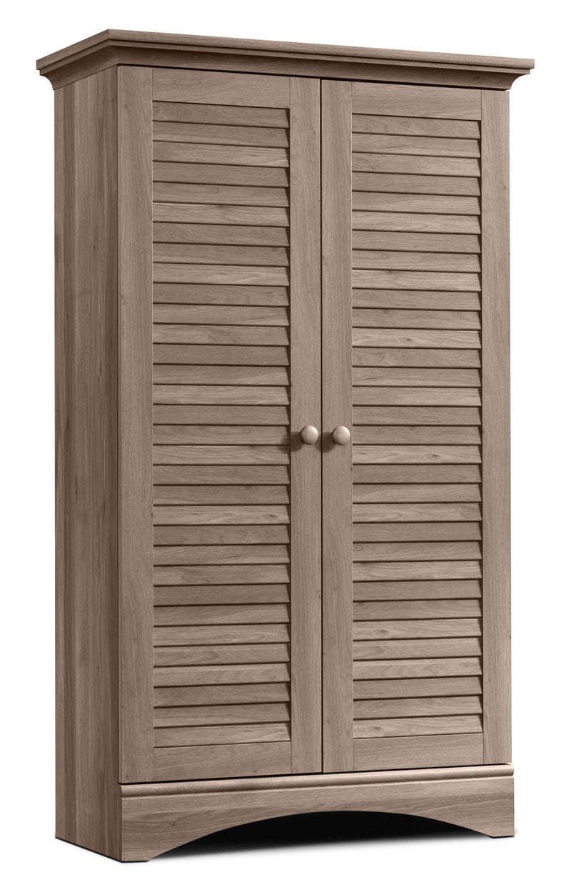 Harbor View Storage Cabinet - Country style Accent Cabinet in Grey Engineered Wood and Paper Laminate
