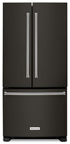Réfrigérateur KitchenAid de 22,1 pi³ à portes françaises avec distributeur – KRFF302EBS