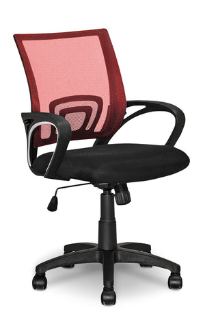 Chaise de bureau Loft en mailles - rouge
