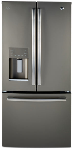 Réfrigérateur Profile de 17,5 pi³ à portes françaises avec machine à glaçons – PYE18HMLKES
