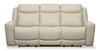 Sofa à inclinaison électrique Prescott de Scott Living de 88,5 po en cuir véritable gris platine avec position zéro gravité