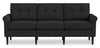 Sofa modulaire BLOK à accoudoirs enroulés - anthracite