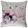 Coussin décoratif motif floral abstrait - violet 